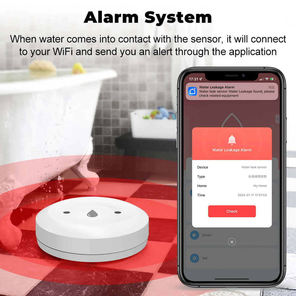 Control Security Alarm Smart Home Leak Detector