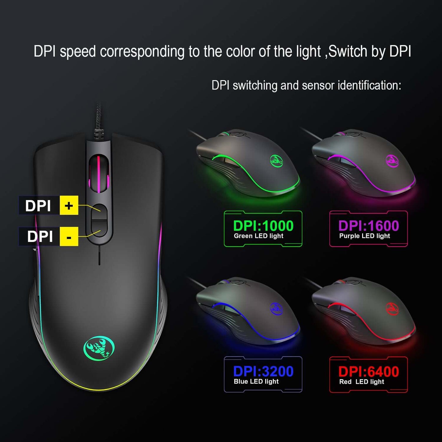 Glowing Gaming Mouse Gaming Wired Mouse