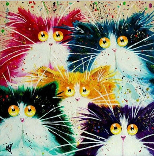 Shocked Cats - DIY Painting By Numbers Kits