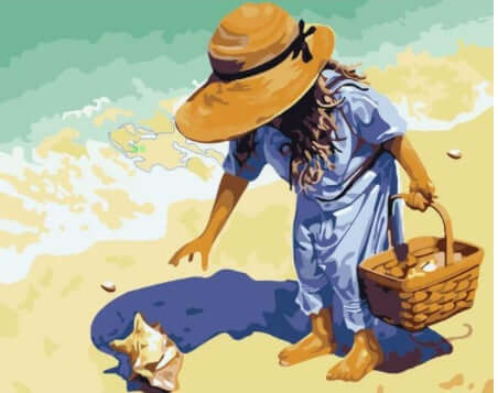 Child On A Beach - Diy Painting By Numbers Kits