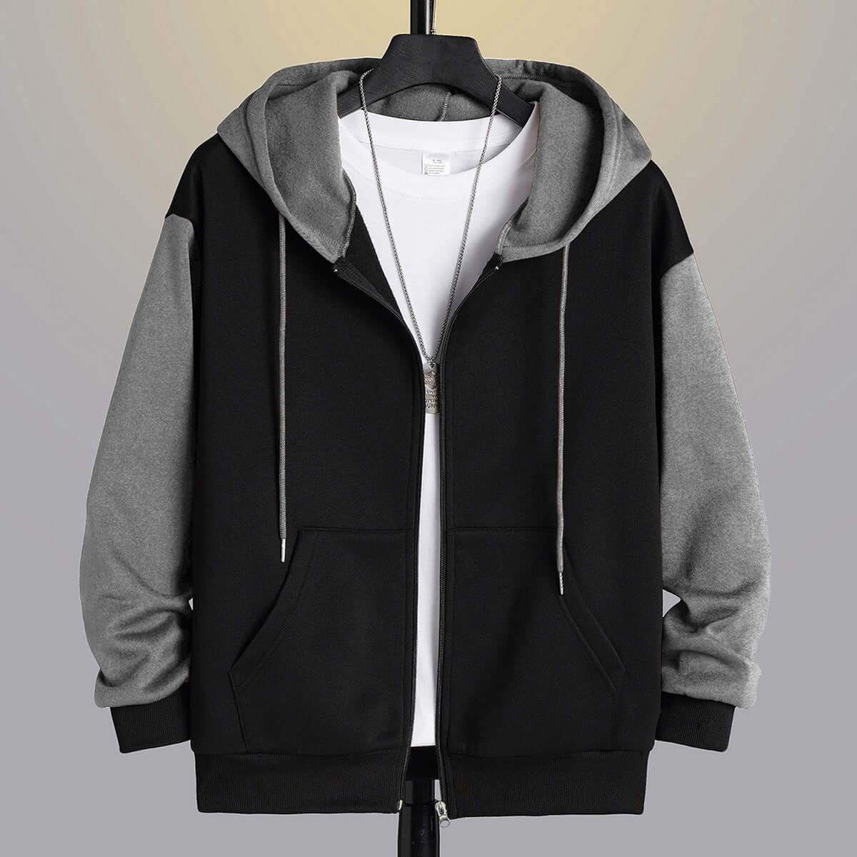 Zipper Hooded Sweater Men's Sports And Leisure