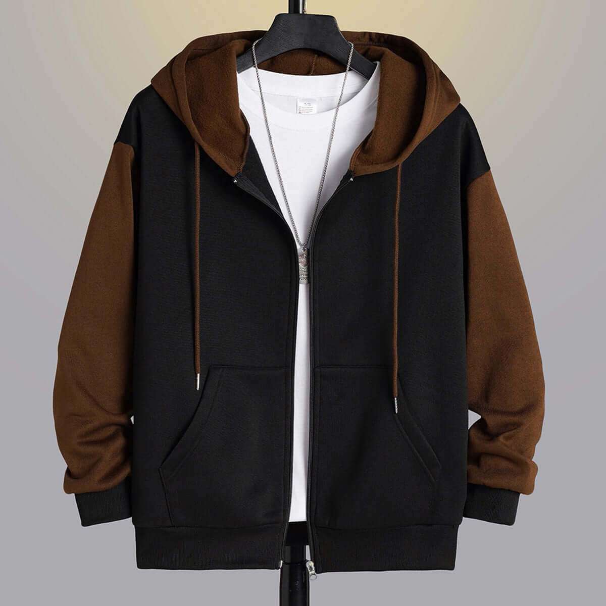 Zipper Hooded Sweater Men's Sports And Leisure