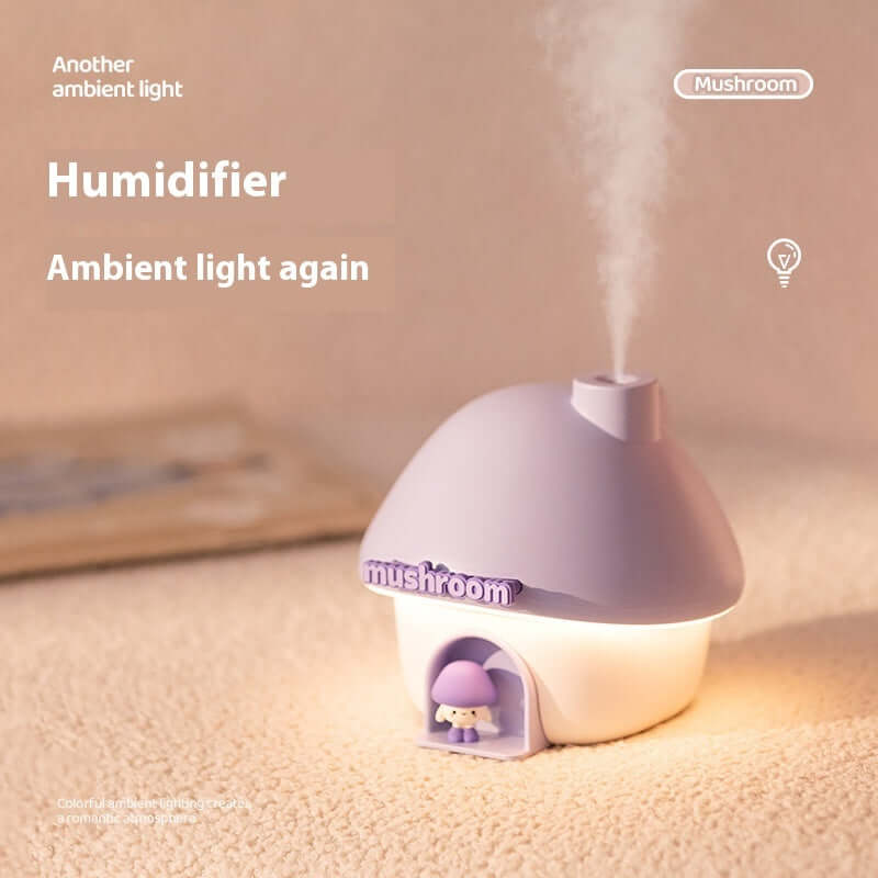 Mushroom House Ambience Light Mute Humidifier