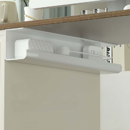 Cable Management Rack Punch-free Storage Box Computer Desk Bottom Wire Fixed Power Strip